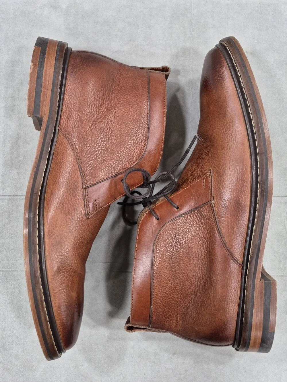 Cole Haan CAMBRIDGE dress Chukka boots men's 8.5M brown pebbled leather C24531